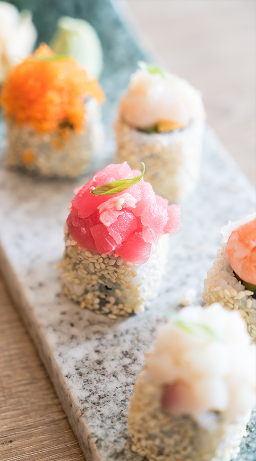 carne de pescado cruda y fresca de sashimi